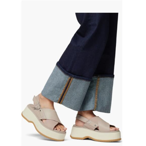 Sorel Dayspring Slingback Platform Sandals Crushed Clay Chalk Women's 6 NWOT - Picture 3 of 3